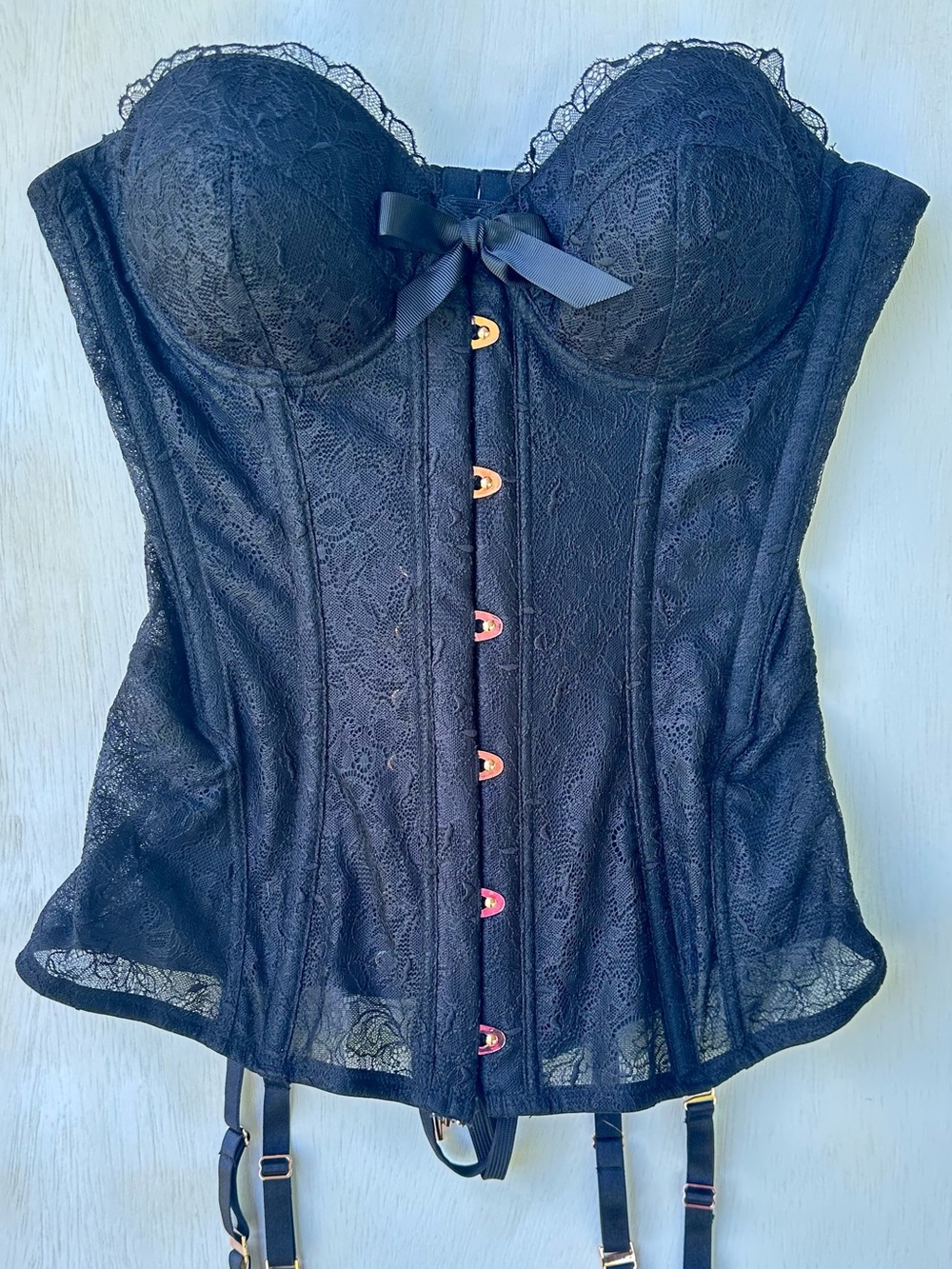 *SAVAGE X FENTY* EMBROIDERED LACE CORSET* SIZE LARGE*